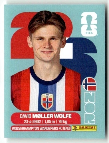 NOR7 David Møller Wolfe Norwegia Base Naklejki FIFA World Cup 2026 Panini