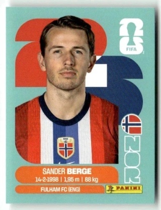 NOR11 Sander Berge Norwegia Base Naklejki FIFA World Cup 2026 Panini
