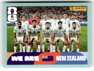 NZL13 Team Photo Nowa Zelandia Base Naklejki FIFA World Cup 2026 Panini