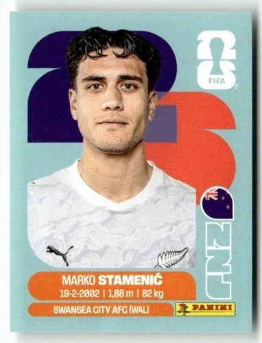 NZL15 Marko Stamenić Nowa Zelandia Base Naklejki FIFA World Cup 2026 Panini