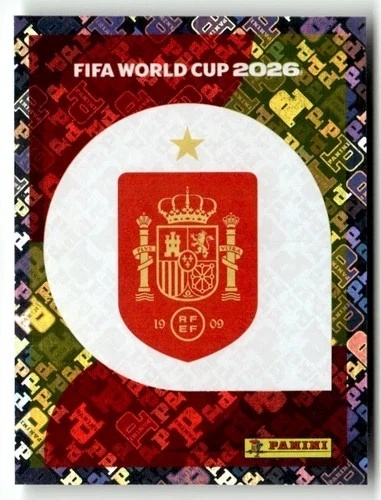 ESP1 Emblem Hiszpania foil Naklejki FIFA World Cup 2026 Panini