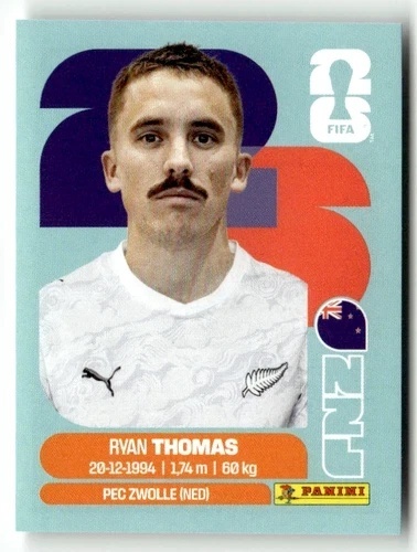 NZL12 Ryan Thomas Nowa Zelandia Base Naklejki FIFA World Cup 2026 Panini