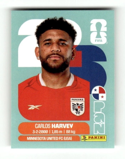 PAN15 Carlos Harvey Panama Base Naklejki FIFA World Cup 2026 Panini