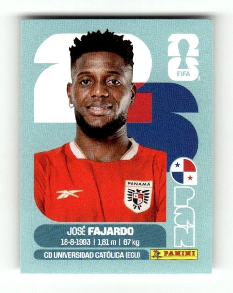 PAN17 Jose Fajardo Panama Base Naklejki FIFA World Cup 2026 Panini