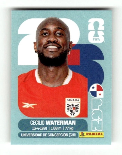 PAN18 Cecilio Waterman Panama Base Naklejki FIFA World Cup 2026 Panini