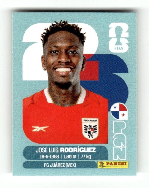PAN19 Jose Luiz Rodriguez Panama Base Naklejki FIFA World Cup 2026 Panini