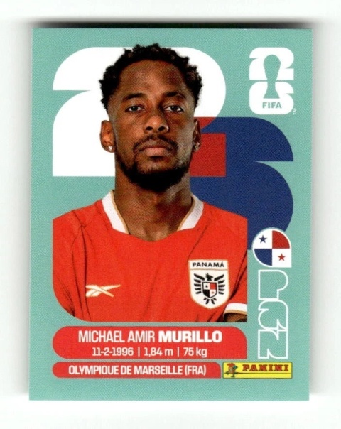 PAN6 Michael Amir Murillo Panama Base Naklejki FIFA World Cup 2026 Panini