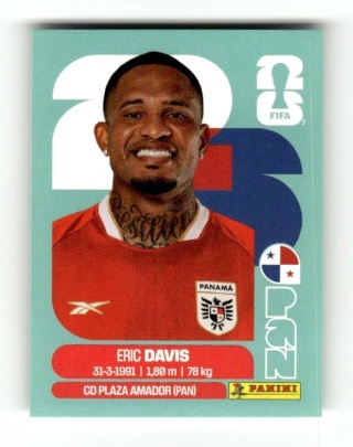 PAN7 Eric Davis Panama Base Naklejki FIFA World Cup 2026 Panini