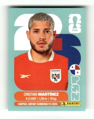 PAN10 Cristian Martinez Panama Base Naklejki FIFA World Cup 2026 Panini