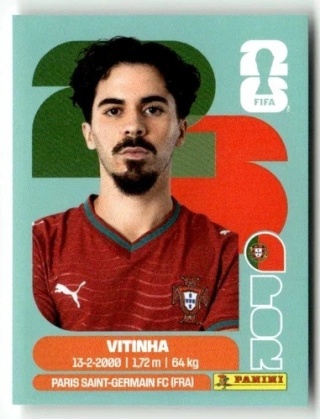 POR12 Vitinha Portugalia Base Naklejki FIFA World Cup 2026 Panini