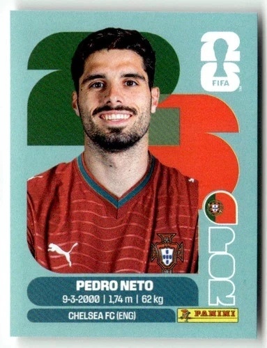 POR19 Pedro Neto Portugalia Base Naklejki FIFA World Cup 2026 Panini