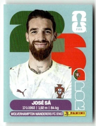 POR3 Jose Sa Portugalia Base Naklejki FIFA World Cup 2026 Panini