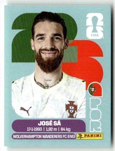 POR3 Jose Sa Portugalia Base Naklejki FIFA World Cup 2026 Panini