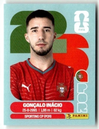 POR8 Gonçalo Inácio Portugalia Base Naklejki FIFA World Cup 2026 Panini