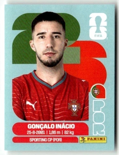 POR8 Gonçalo Inácio Portugalia Base Naklejki FIFA World Cup 2026 Panini