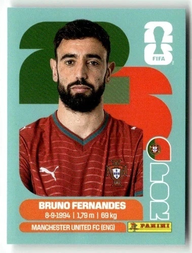 POR10 Bruno Fernandes Portugalia Base Naklejki FIFA World Cup 2026 Panini