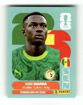 SEN12 Habib Diarra Senegal Base Naklejki FIFA World Cup 2026 Panini