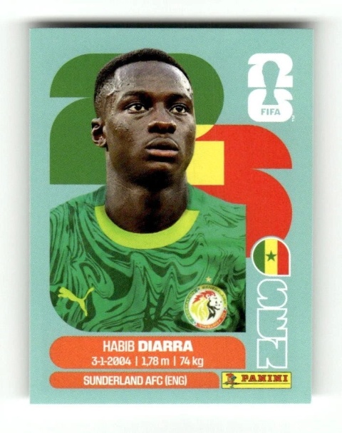 SEN12 Habib Diarra Senegal Base Naklejki FIFA World Cup 2026 Panini
