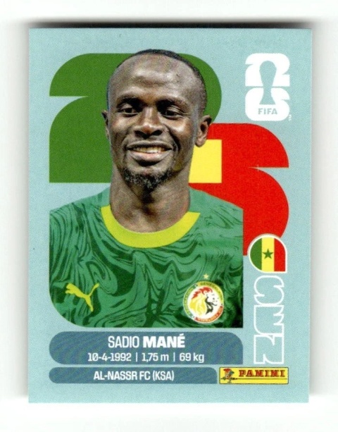SEN15 Sadio Mane Senegal Base Naklejki FIFA World Cup 2026 Panini