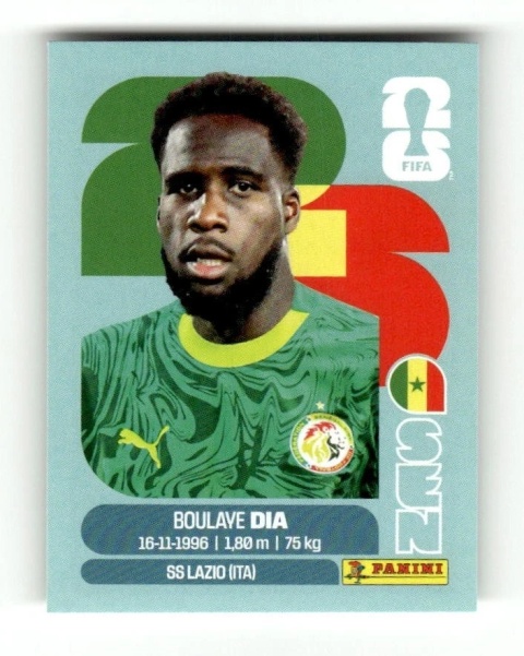 SEN17 Boulaye Dia Senegal Base Naklejki FIFA World Cup 2026 Panini