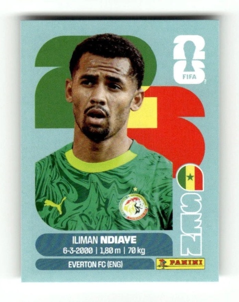 SEN18 Iliman Ndiaye Senegal Base Naklejki FIFA World Cup 2026 Panini