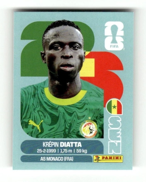 SEN20 Krepin Diatta Senegal Base Naklejki FIFA World Cup 2026 Panini