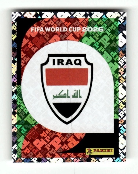 IRQ1 Emblem Irak foil Naklejki FIFA World Cup 2026 Panini