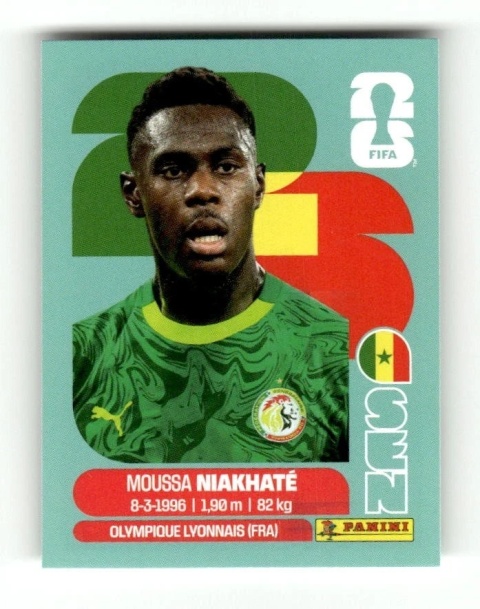SEN4 Moussa Niakhaté Senegal Base Naklejki FIFA World Cup 2026 Panini