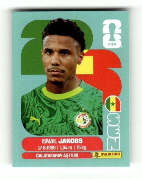 SEN6 Ismail Jakobs Senegal Base Naklejki FIFA World Cup 2026 Panini