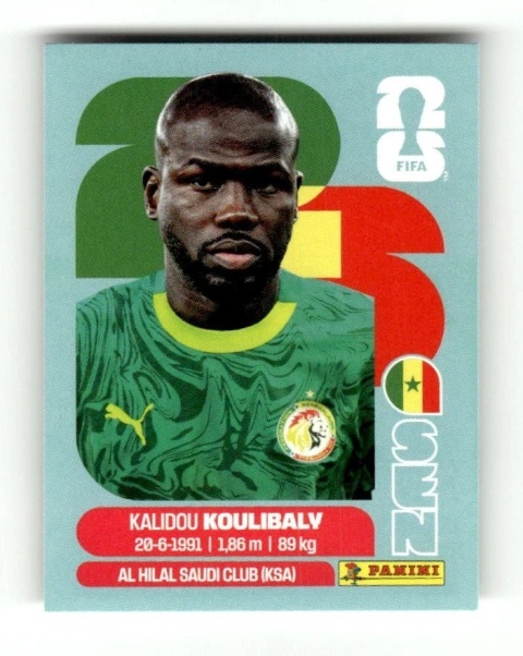 SEN8 Kalidou Koulibaly Senegal Base Naklejki FIFA World Cup 2026 Panini