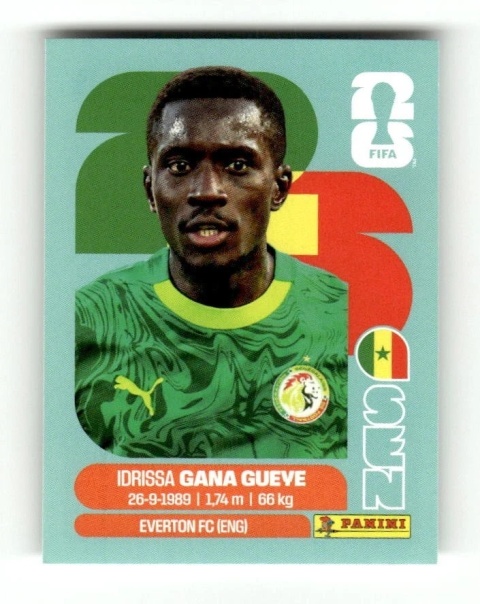 SEN9 Idrissa Gana Gueye Senegal Base Naklejki FIFA World Cup 2026 Panini