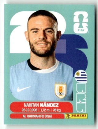 URU9 Nahitan Nandez Urugwaj Base Naklejki FIFA World Cup 2026 Panini