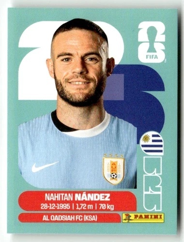 URU9 Nahitan Nandez Urugwaj Base Naklejki FIFA World Cup 2026 Panini