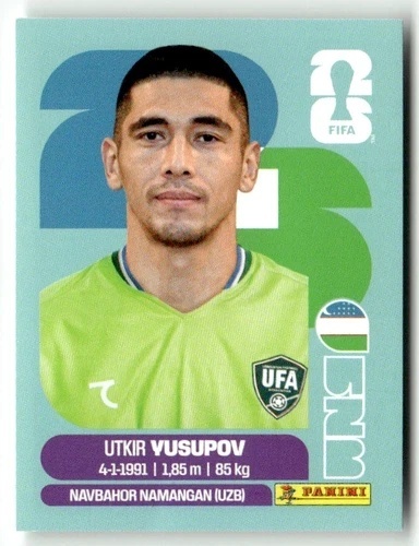 UZB2 Utkir Yusupov Uzbekistan Base Naklejki FIFA World Cup 2026 Panini