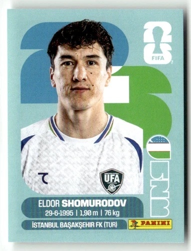 UZB16 Eldor Shomurodov Uzbekistan Base Naklejki FIFA World Cup 2026 Panini