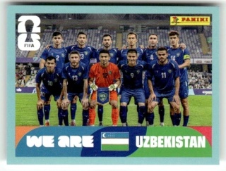 UZB13 Team Photo Uzbekistan Base Naklejki FIFA World Cup 2026 Panini