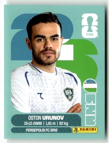 UZB17 Oston Urunov Uzbekistan Base Naklejki FIFA World Cup 2026 Panini