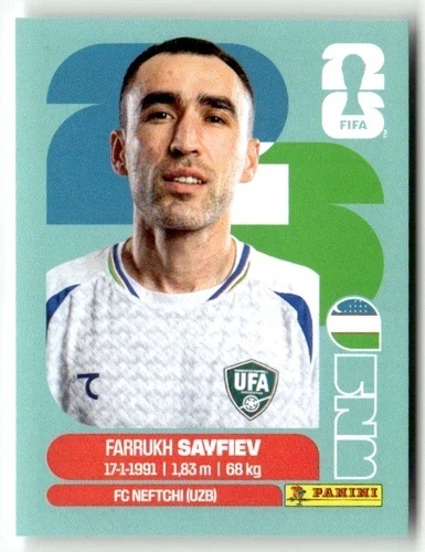 UZB3 Farrukh Savfiev Uzbekistan Base Naklejki FIFA World Cup 2026 Panini