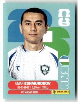 UZB5 Umar Eshmurodov Uzbekistan Base Naklejki FIFA World Cup 2026 Panini