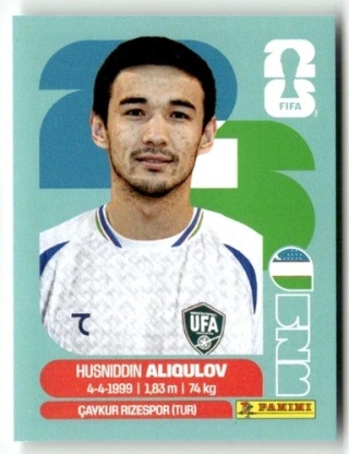 UZB6 Husniddin Aliqulov Uzbekistan Base Naklejki FIFA World Cup 2026 Panini