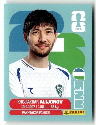 UZB8 Khojiakbar Alijonov Uzbekistan Base Naklejki FIFA World Cup 2026 Panini