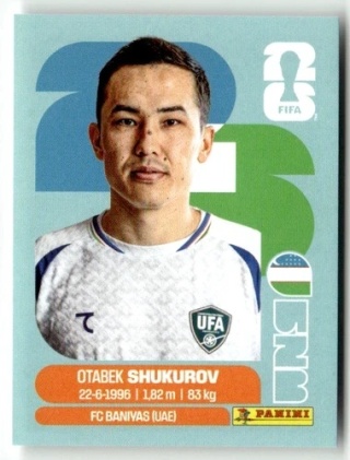UZB11 Otabek Shukurov Uzbekistan Base Naklejki FIFA World Cup 2026 Panini