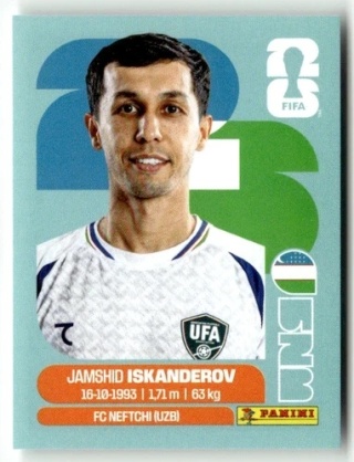 UZB12 Jamshid Iskanderov Uzbekistan Base Naklejki FIFA World Cup 2026 Panini