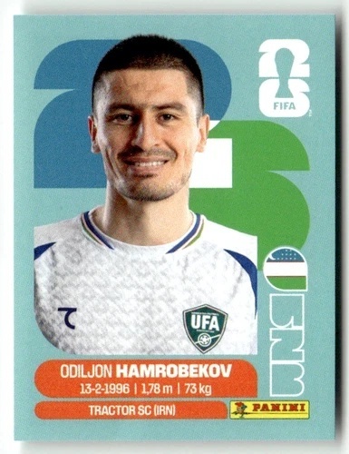 UZB10 Odiljon Hamrobekov Uzbekistan Base Naklejki FIFA World Cup 2026 Panini