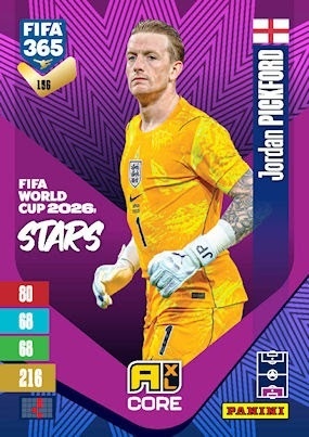 156 Jordan Pickford England FIFA World Cup 2026 Stars FIFA 365 2027