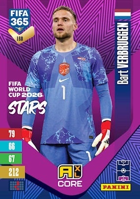 160 Bart Verbruggen Netherlands FIFA World Cup 2026 Stars FIFA 365 2027