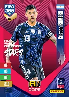 163 Cristian Romero Argentina FIFA World Cup 2026 Stars FIFA 365 2027