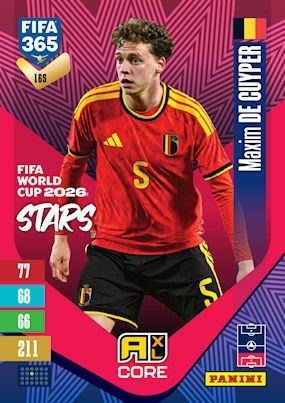 165 Maxim De Cuyper Belgium FIFA World Cup 2026 Stars FIFA 365 2027