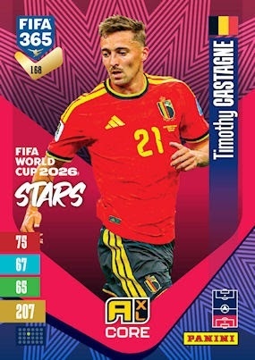 168 Timothy Castagne Belgium FIFA World Cup 2026 Stars FIFA 365 2027