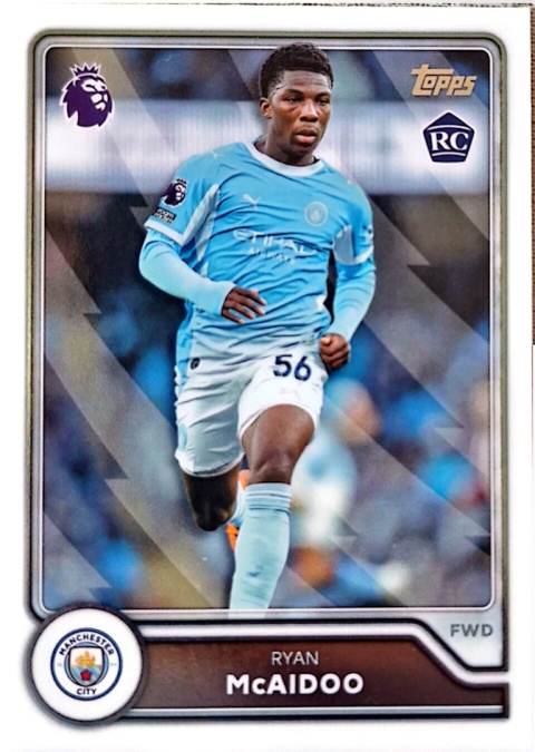 186 Ryan McAidoo RC Manchester City Base Topps Premier League 2026/27